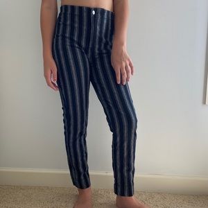 RARE brandy melville blue and white stripped pants